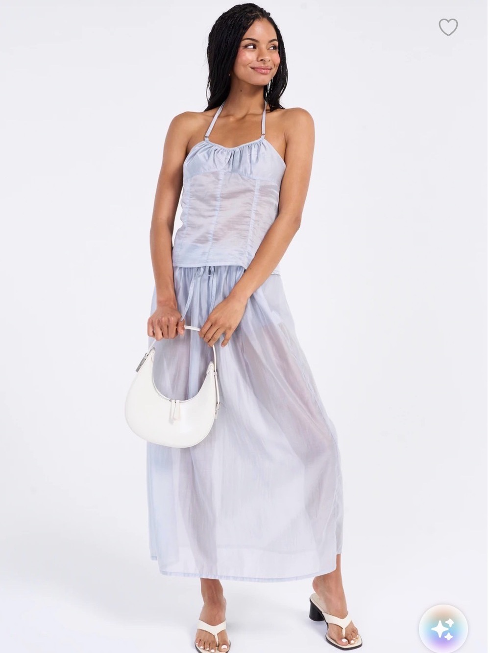 NWT Belle The Label Flore Top + Rhea Skirt Set Mist